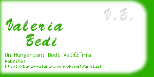 valeria bedi business card